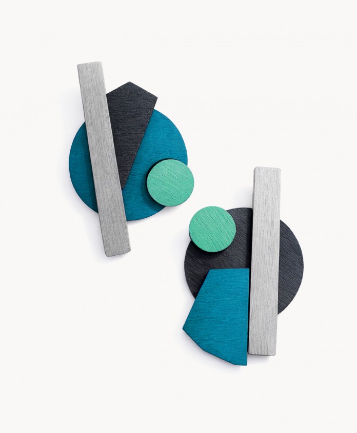 Mismatched Earrings | Bauhaus Style