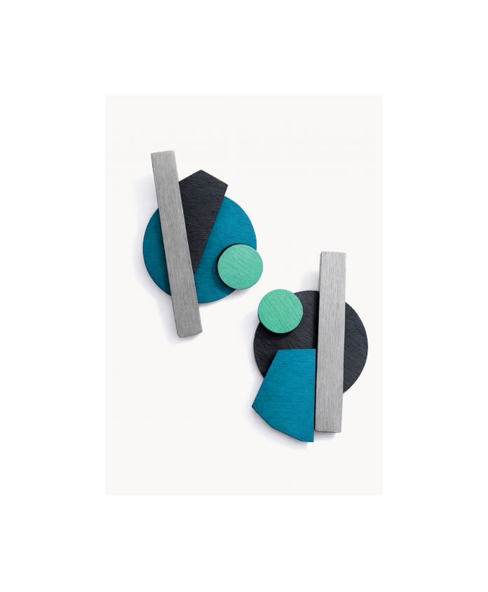 Mismatched Earrings | Bauhaus Style